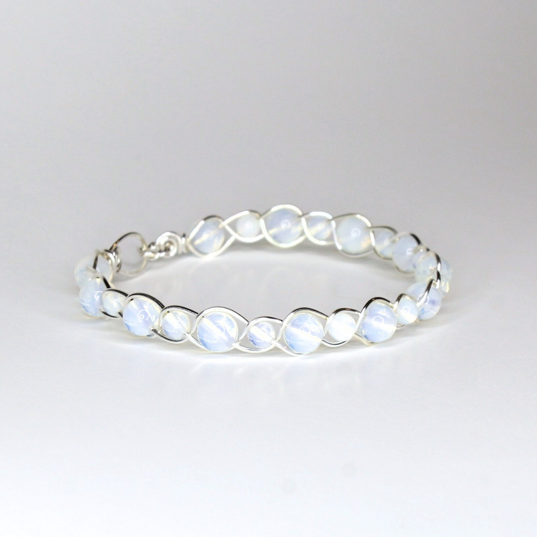 Opalite Bangle Bracelet (w/ Clasp)