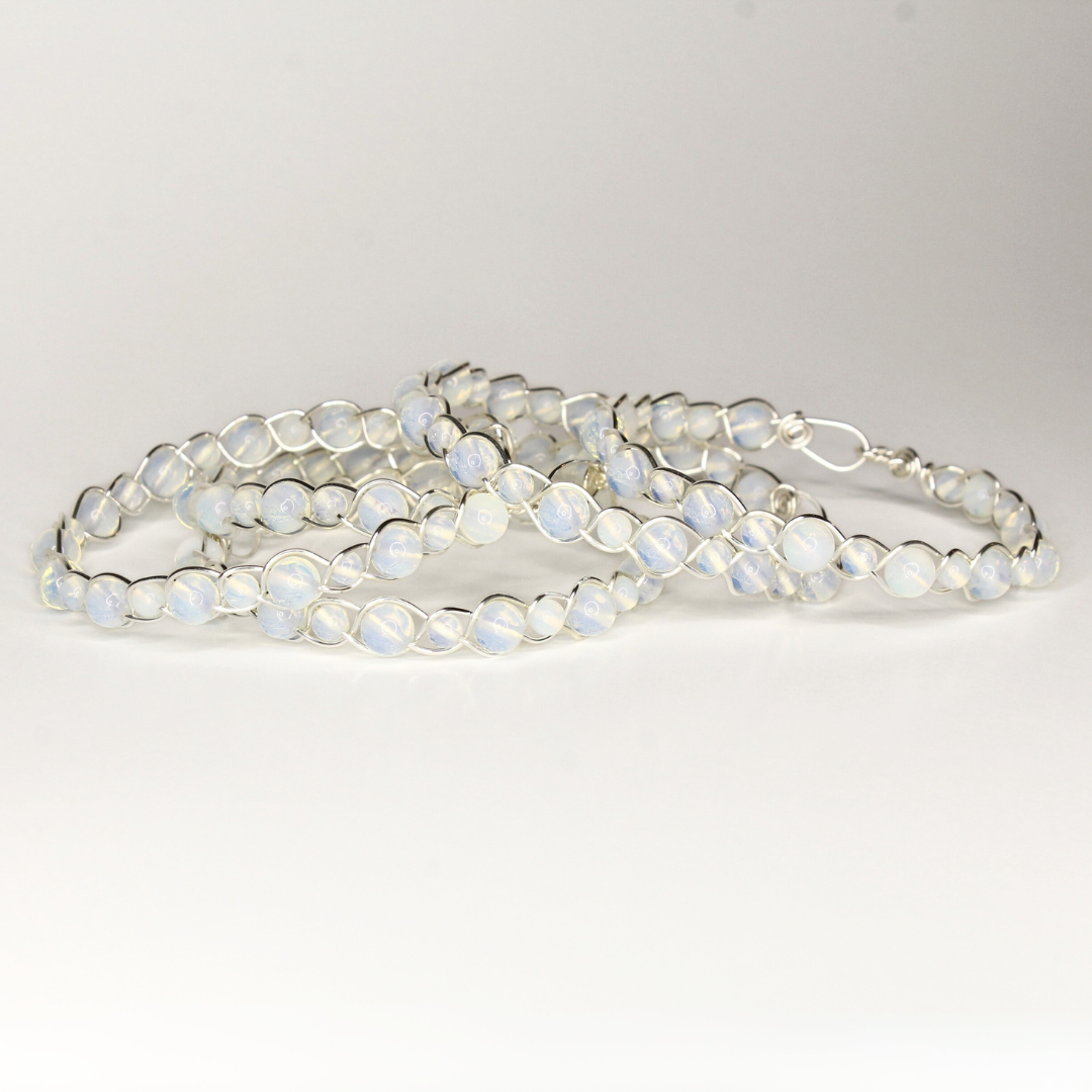 Opalite Bangle Bracelet (w/ Clasp)